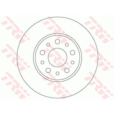 Remschijf TRW DF6228 achter, volledig, 1 Stuk