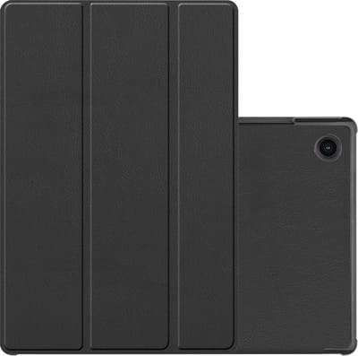 Hoes - Geschikt voor Samsung Galaxy Tab A8 - Dun & Stevig - Trifold Bookcase - Hard Cover - Hardcover Book Case - Tablet Hoesje - Zwart