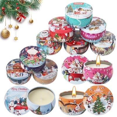 Aromatherapie kaarsen geschenkdoosset - 12 natuurlijke geuren voor ontspanning en meditatie