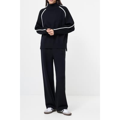 French Connection Jordan High Nk Ls Jumper Black/porcelain Crm Taglia: XS | Maglioni a maglia Outlet | Donna | Nero