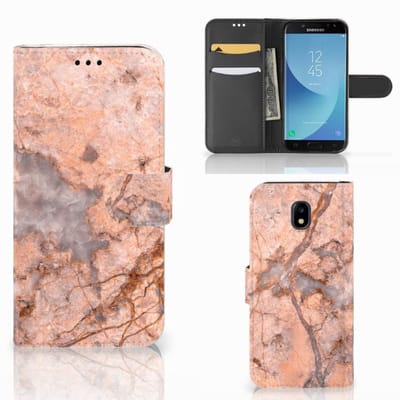 Samsung Galaxy A30 Bookcase Marmer Oranje