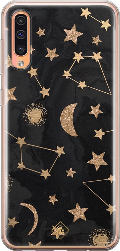 Casimoda® hoesje - Geschikt voor Samsung A50/A30s - Counting The Stars - Backcover - Siliconen/TPU - Zwart
