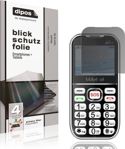dipos – Matte Privacy Screenprotector geschikt voor Masstel Fami 65 4G | Anti-Spy Beschermfolie