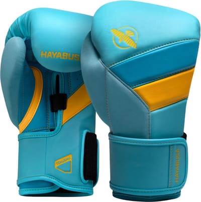 Hayabusa T3 Bokshandschoenen - Special Edition - Blauw / Geel 12 oz