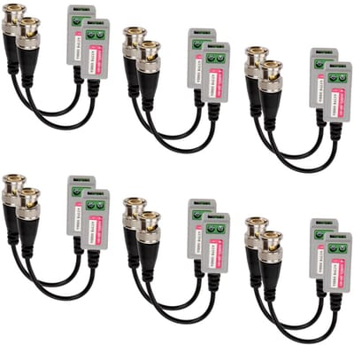 VT Goods - Passieve Mini Video Balun Transceiver Kabel - 6 Paar - Eenvoudige installatie - Ondersteunt systemen - Hoge interferentie-a...