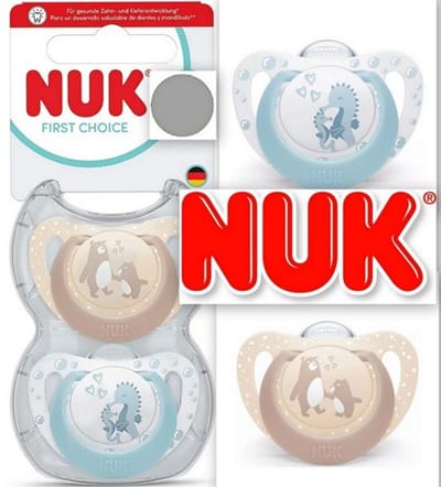 NUK First Choice Fopspeen – Siliconen – Beer / Zeepaardje - 2 stuks- 0-6 maanden