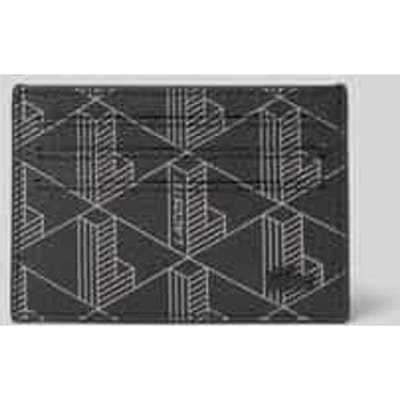 LACOSTE kaarthouder The Blend CC Holder Allover Monogram Noir Gris zwart