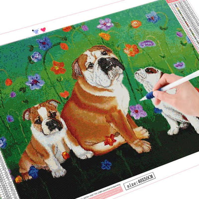 Volledige vierkante/ronde diamant schilderij dier diamant borduurwerk mozaïek verkoop hond hobby's en ambachten Full Round 20X30CM