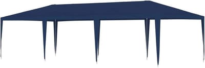 Tuinpaviljoen - Partytent Feesttent - Buitenfeesten organiseren - Stabiele ijzeren frame - 9 x 4 x 2.7 m - Blauw