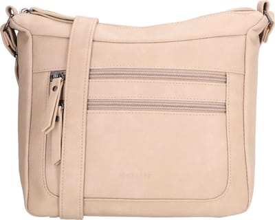 Beagles Majorca Crossbodytas - Schoudertas - Dames - Twee Hoofdvakken - Praktisch - Verstelbare Schouderband - Lichttaupe
