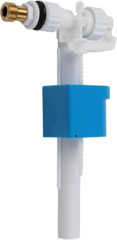 Vulventiel Toilet - Inlaatventiel Reservoir - Toilet Reparatie - Messing Aansluitingen - G3/8 en G1/2 inch - Wit