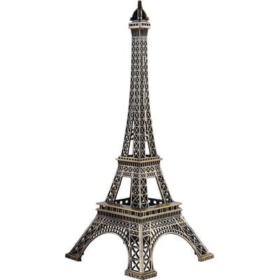 Bronskleurige Parijs Eiffeltoren Figurine Beeld Vintage Legering Model Decor 25CM gray