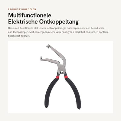 Dailygoods - Multifunctionele Elektrische Ontkoppeltang met Ergonomische Handgreep