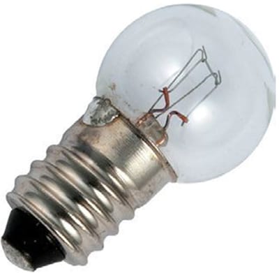 Signaallamp E10 6V 3W - 500 mAh - Per stuk - G15 Gloeilamp Ø15mm - 29mm - 2500K - Dimbaar