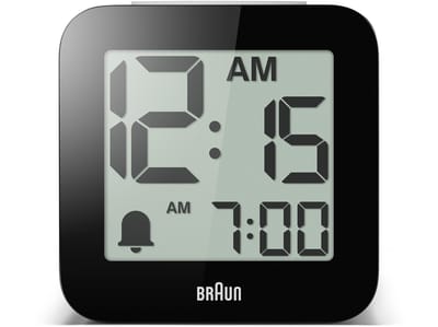 Braun BC25WP - Wekker - Digitaal - Sprekende Clock - Afgerond vierkant - Alarm - Snooze - Crescendo - LCD-Scherm - Licht - Wit - Zwart