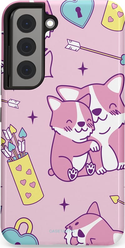Casetastic Hoesje Geschikt voor Samsung S22 - Stijlvolle Beschermende Duo-layer Case - Cupi Cori