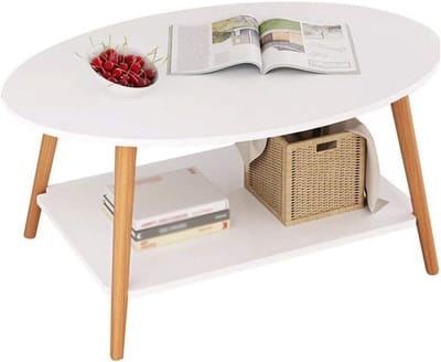 Ronde Salontafel - Bijzettafel Nachtkastje - Woonkamer Inrichting - Open Opbergruimte - 15MM Dikte - Niet Gespecificeerd