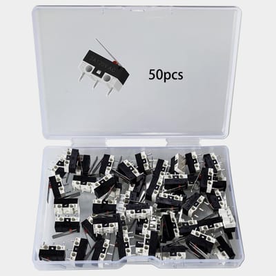 Dailygoods - 50 Stuks Mini-Microschakelaars voor Elektronische Toepassingen