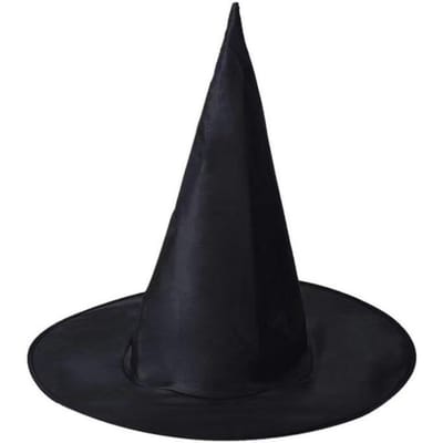 Zwarte Heksenhoed voor Volwassen Vrouwen Tiener Meisjes Heksenhoed Accessoires Hangende Halloween Decoraties Tovenaarskostuum S zwart