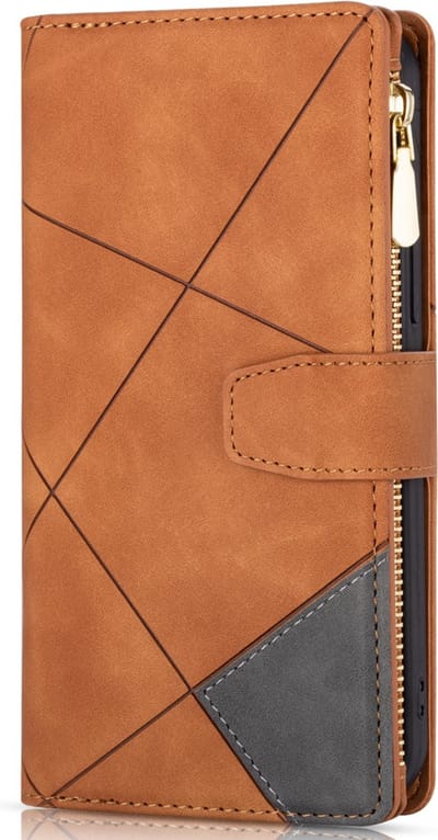 Apple iPhone 15 Plus Telefoonhoesje - Hoogwaardig Leren iPhone 15 Plus Bookcase - Luxe Uitstraling - Bruin
