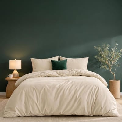 SnelShoppen - Twinzen Dekbedovertrek 200x200 cm met 2 Kussenslopen 50x70 cm - Beige Microvezel Beddengoedset - Oeko-Tex Kwaliteit voor Volwassenen - P