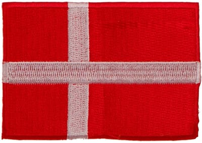 Strijkapplicatie/Patch - Vlag Denemarken - 8x6cm