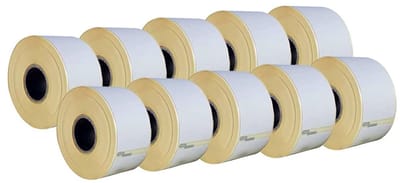 10x ABC huismerk etiketten rol geschikt voor Dymo 99010 wit 28x89mm geschikt voor Labelwriter 4XL 400 450