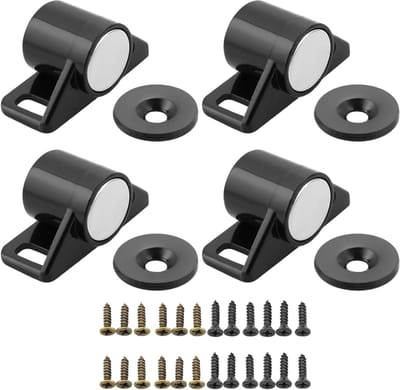 Magnetische Deurvanger voor Keukenkastjes en Laden - Kleine Magneten voor Deuren en Meubels (Zwart)