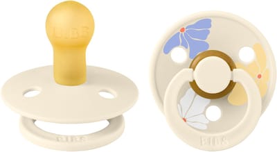 BiBs Studio Morning Bloom Fopspeen - 0-6 Mnd - 2 Stuks - Ivory