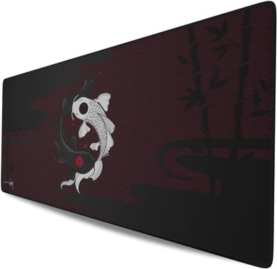 Grote muismat - Bureauonderlegger - Intensief gamen - Waterafstotend oppervlak - 120 x 60 cm - Rood