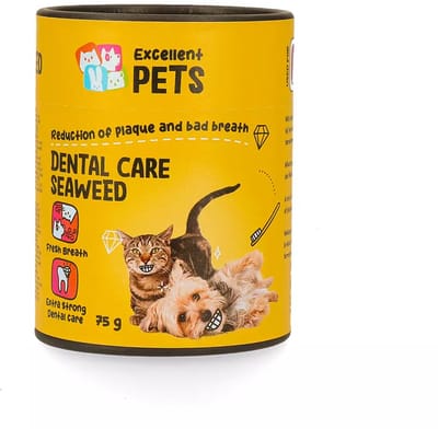 Excellent Pets Dental Care Seaweed - 75 gr - Gezond Gebit Hond/Kat - Tandverzorging - Tandsteen, Tandplak, Frisse Adem - Mondverzorging