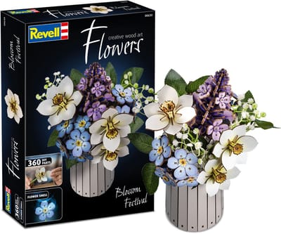 Revell Modelbouwpakket - 3D Houten Puzzel Boemen - DIY Modelbouw Bouwpakket - Creatief Knutselen - Bloemenfestival 00630 Flowers