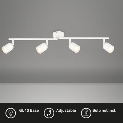 BRILONER - Plafondlamp - 2145046 - Draaibaar - GU10 fitting - Gloeilamp niet inbegrepen - 70.5 x 8 x 11 cm - Wit
