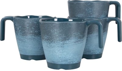 Gimex Stone Line Mok - Donkerblauw - 300 ml - 4 Stuks