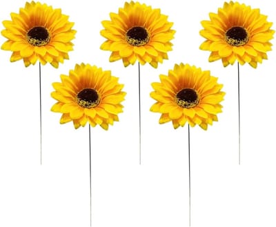 Decoratieve Tuinstekers - Bloem Decoratie - Tuin Verfraaien - Levendig Zonnebloem Ontwerp - 5 stuks - Multicolor