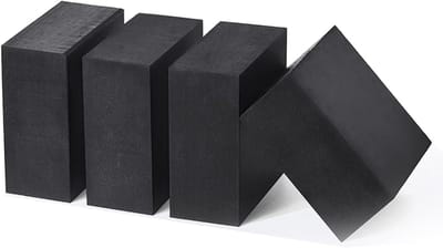 Rubberen Trillingsdempers - Schokabsorptie Pads - Apparaten Stabiliseren - Antislip Ontwerp - 50mm x 50mm 4 Stuks - Zwart