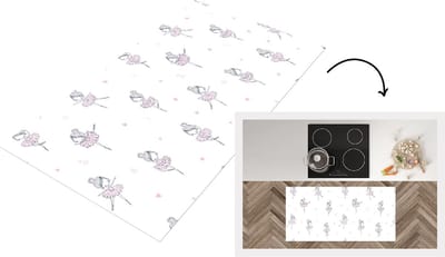 Keukenloper - Loper keuken - Meiden - Ballet - Roze - Patronen - 120x60 cm - Keukenloper vinyl
