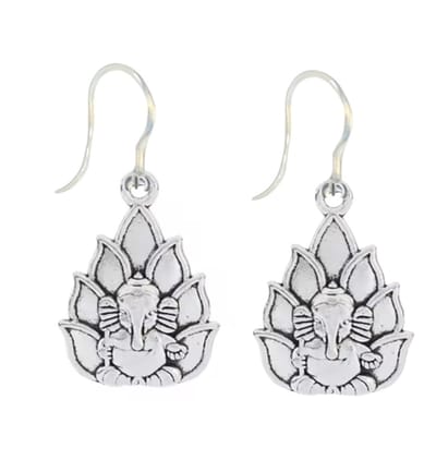 Allergievrij -oorbellen -Ganesha- Zilverkleur-Charme Bijoux