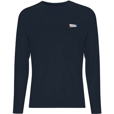 Back To The Future Varsity Men's Long Sleeve T-Shirt - Navy - L