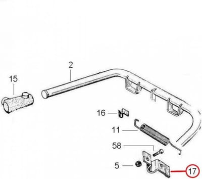 rms steunbeugel voor scooter piaggio 50 vespa special 1970-1983 610359m