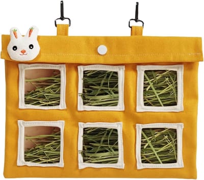 Hooi Houder Konijn - Voerzak Kleine Dieren - Netjes Hooi Voeren - Knaagbestendig Canvas - Groot formaat - Niet gespecificeerd