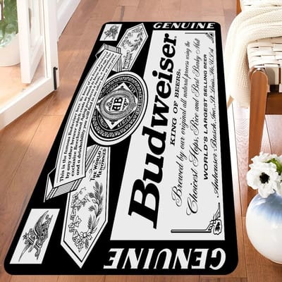 Koning van het Bier B-Budweiser Tapijt Woonkamer Bank Slaapkamer Balkon Deurmat Kinderkamer Huisdecoratie Antislip Groot Oppervlak Kleed 40x60cm