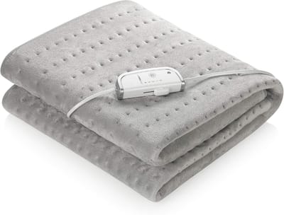 Verwarmde Onderdeken - Zachte Plaid - Warmte en Comfort - Automatische Uitschakeling - 150 x 80 cm - Wit