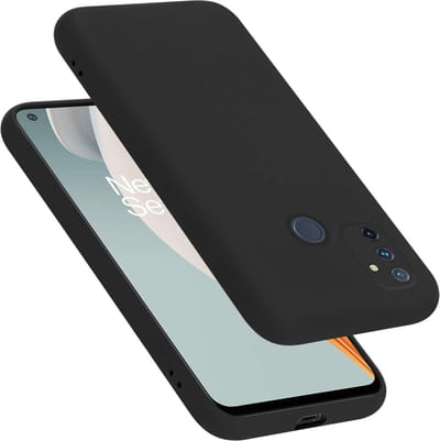 Cadorabo Hoesje geschikt voor OnePlus Nord N100 in LIQUID ZWART - Beschermhoes gemaakt van flexibel TPU silicone Case Cover