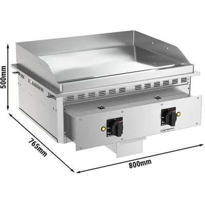 GGM Gastro Elektro Einbau Bratplatte - 9 kW - Glatt - Brattfläche: 744x484mm