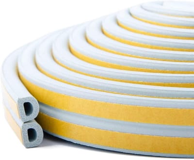 Raamafdichting-Deurafdichting-Tochtstrip-Zelfklevende Dichtingsstrip-Geluidsisolatie-Winddicht-EPDM-Rubber-grijs-10 Meter