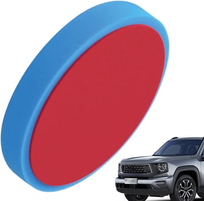 Polijstkussen Schuim - Applicator Pad - Auto Onderhoud - Dubbele Laag Ontwerp - 15x15x2.5 cm - Blauw