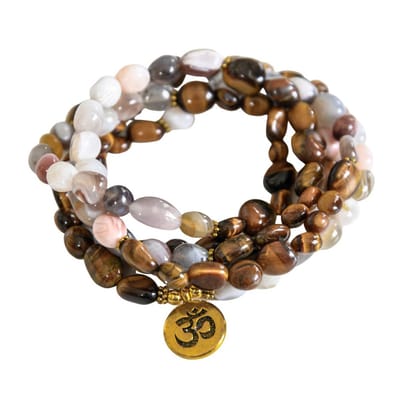 Marama - Mala armband Agaat Ohm - elastisch - edelsteen agaat - damesarmband - cadeautje voor haar