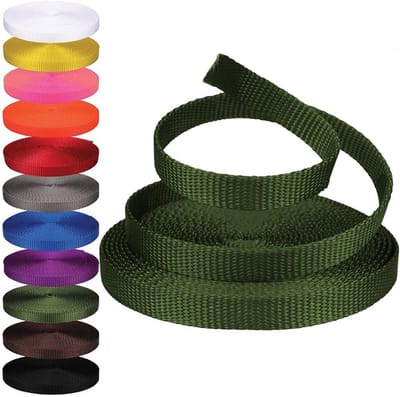 Nylon Singelband - Robuust Touw - Vracht Zekeren - Weerbestendig Materiaal - 10 Yards - Olijfdrab