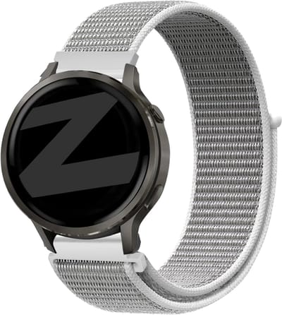 Bandz Nylon loop bandje (22mm) - Geschikt voor Garmin Vivoactive 4 / Garmin Venu 2 / Garmin Venu 3 / Garmin Forerunner 255 / Garmin Forerunner 265 / Garmin Forerunner 570 - 47mm / Garmin Venu 4 - 45mm - Zeeschelp